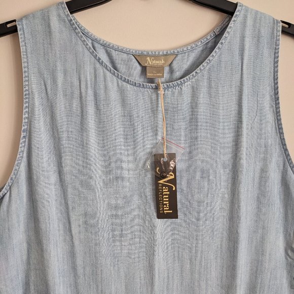 Natural Reflections (from BASSPRO SHOPS) Light Chambray Tank Top with buttons XL - Picture 8 of 14